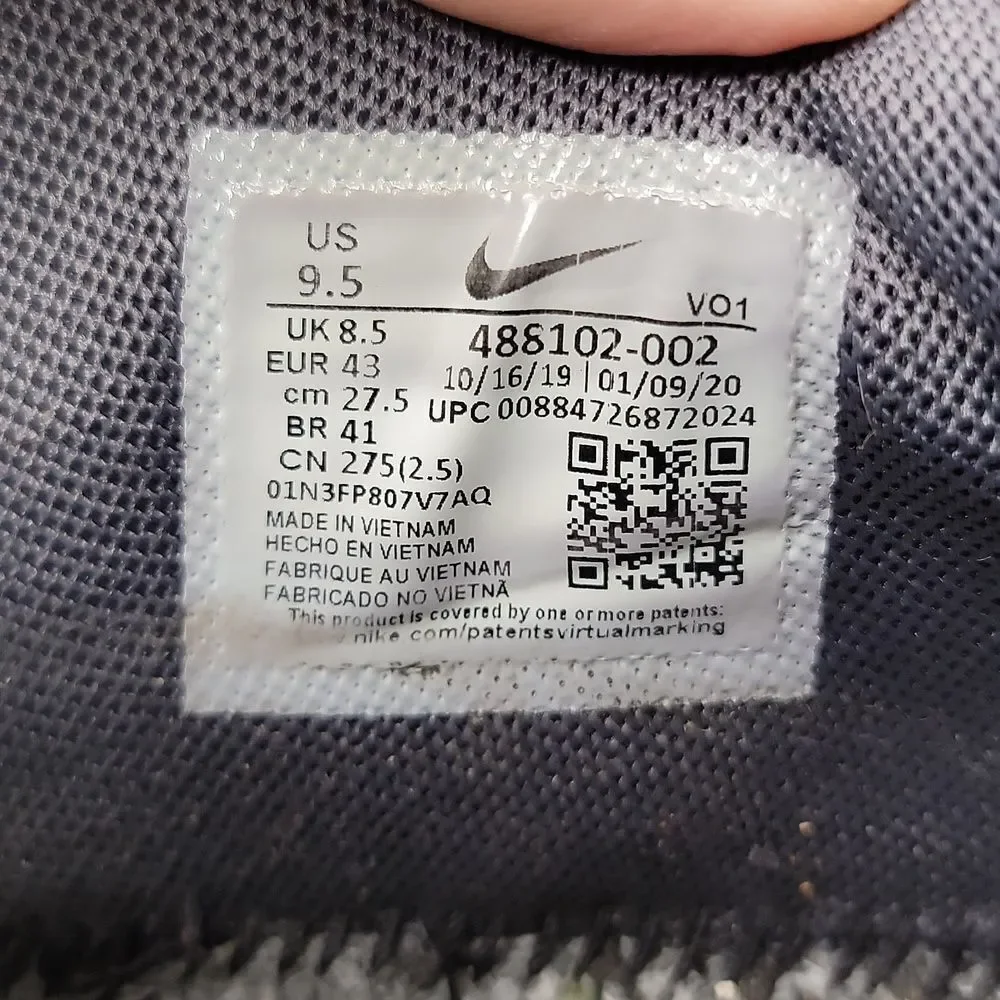 Nike. Air. Men's Charcoal/Black Sneakers. 9.5.